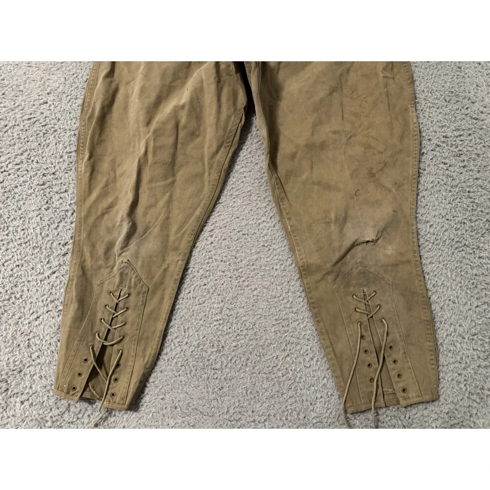 Men's VTG 30s 40s Boy Scout Khaki Breeches / Button Fly‎ Pants 1930s